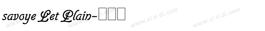 savoye Let Plain字体转换
